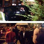 Timberlake and Biel outside of Maxwell's (Photos via dgalvan01
